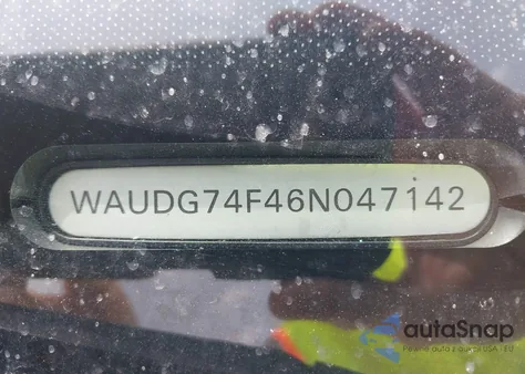 2006 Audi A6 3.2 из США, поврежденный, VIN WAUDG74F46N047142